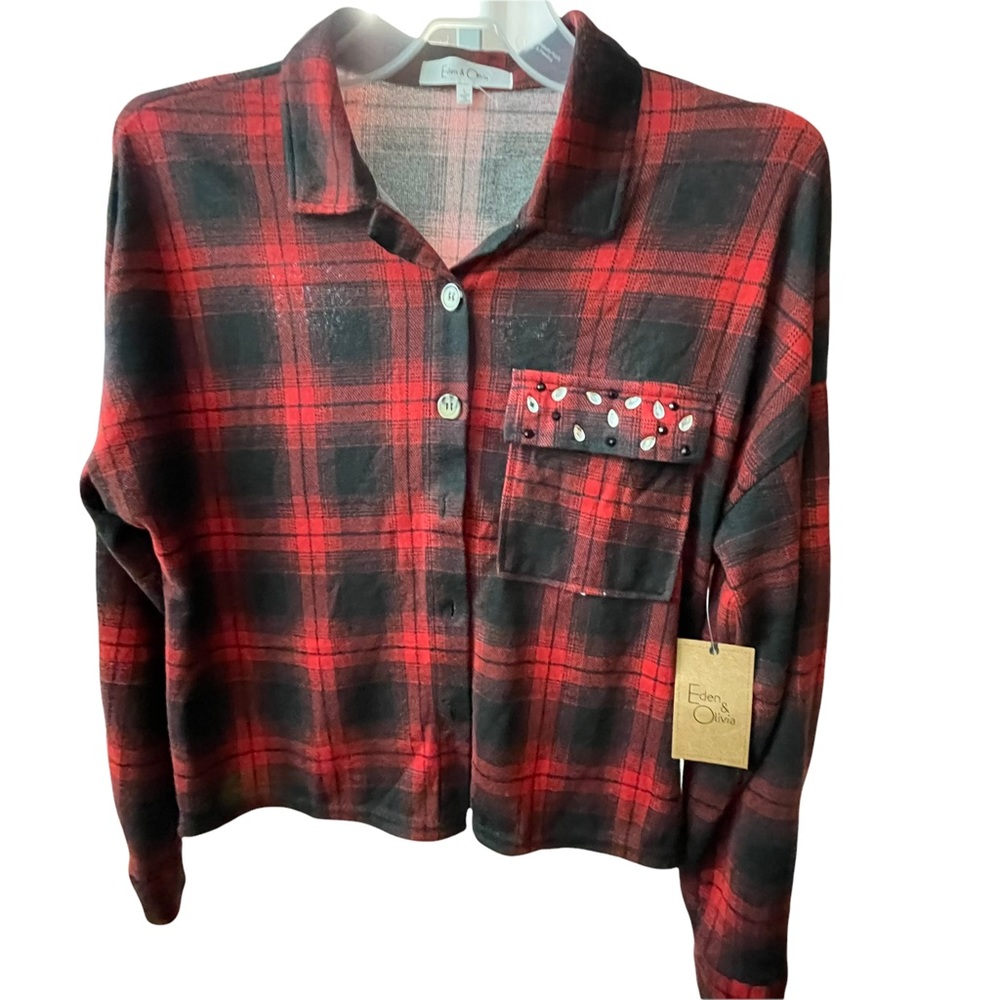 Eden & Olivia button down shirt size L - Picture 3 of 13